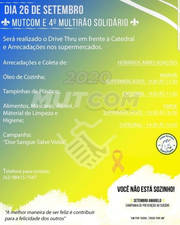 MutCom 2020 – Envolvendo a Comunidade no 4º MUTIRÃO Solidário